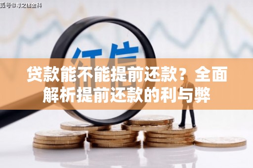 敦煌贷款能不能提前还款？全面解析提前还款的利与弊
