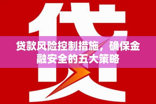 敦煌贷款风险控制措施，确保金融安全的五大策略
