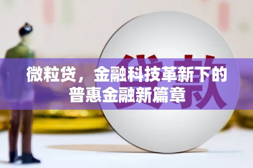 敦煌微粒贷，金融科技革新下的普惠金融新篇章