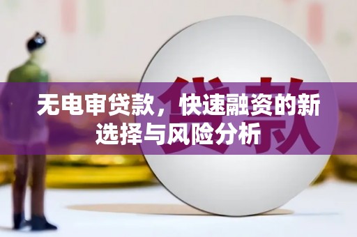 敦煌无电审贷款，快速融资的新选择与风险分析