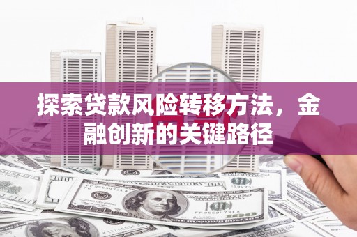 敦煌探索贷款风险转移方法，金融创新的关键路径