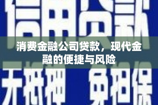 敦煌消费金融公司贷款，现代金融的便捷与风险